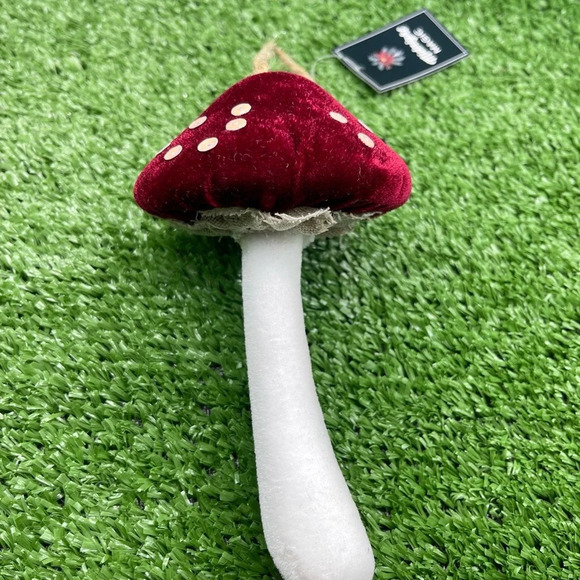 Midnight Magic Red Velvet Mushroom Christmas Ornament, NWT - Picture 7 of 8